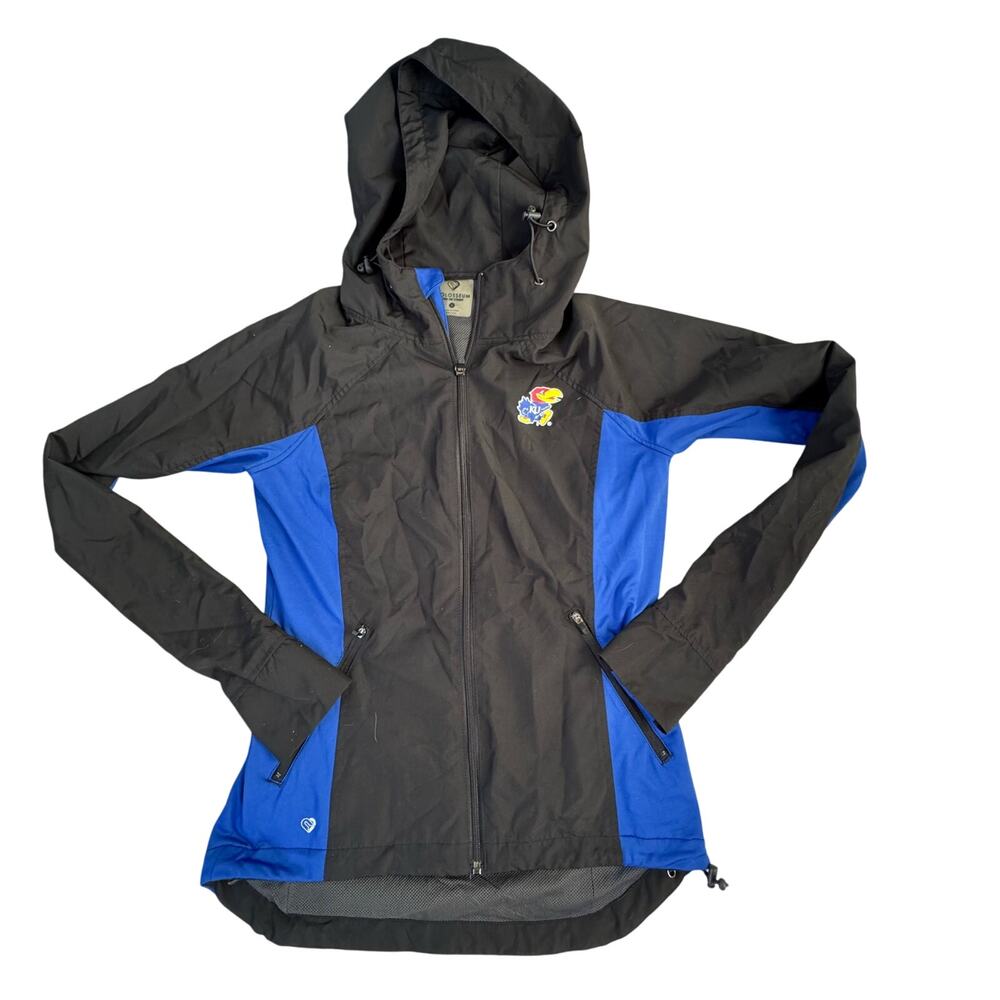 Colosseum NCAA Kansas Jayhawks Windbreaker Zip up Track Jacket Women's Small